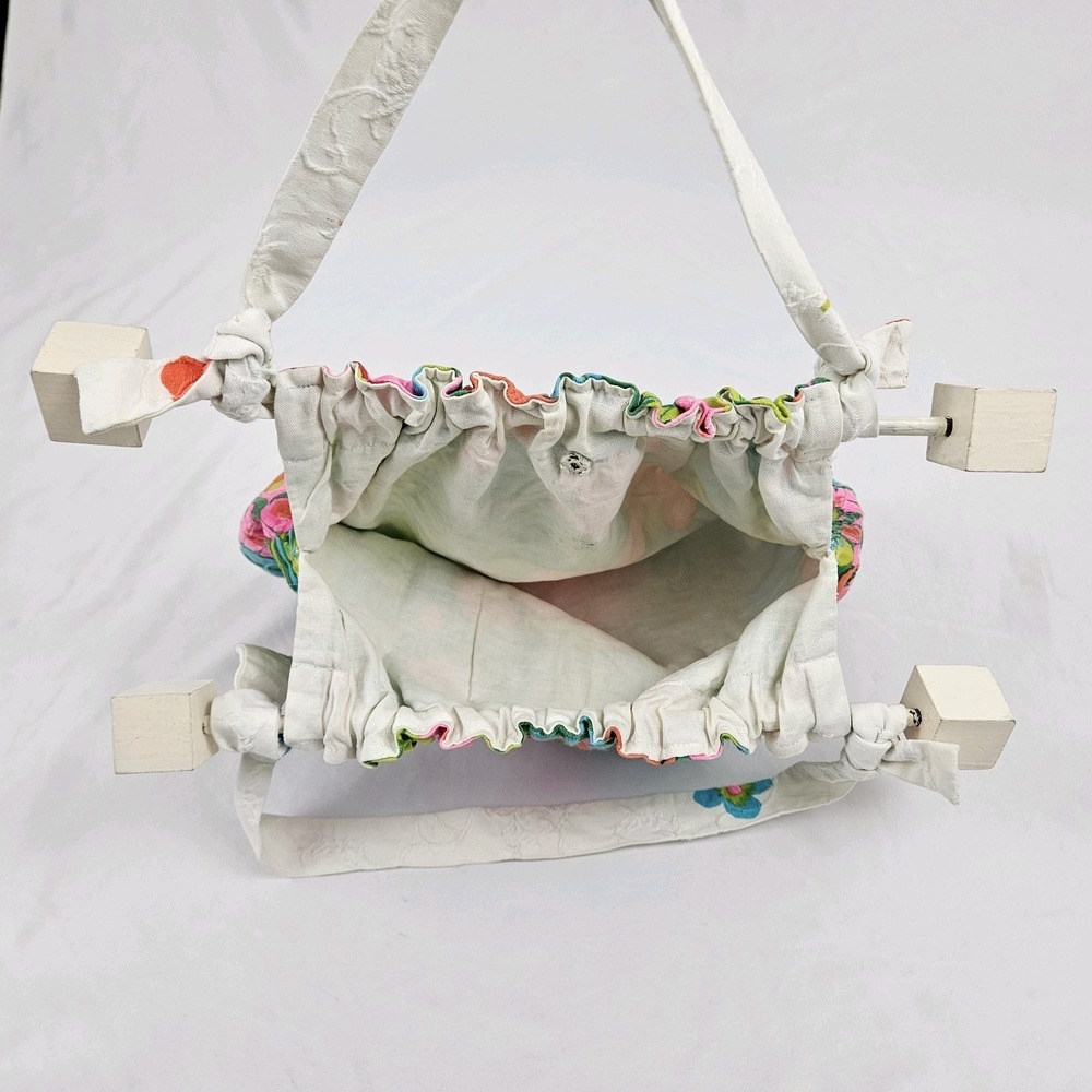 Hippie Handbag Handmade Floral Fabric Purse Retro Coquette Vintage Boho - Picture 9 of 13